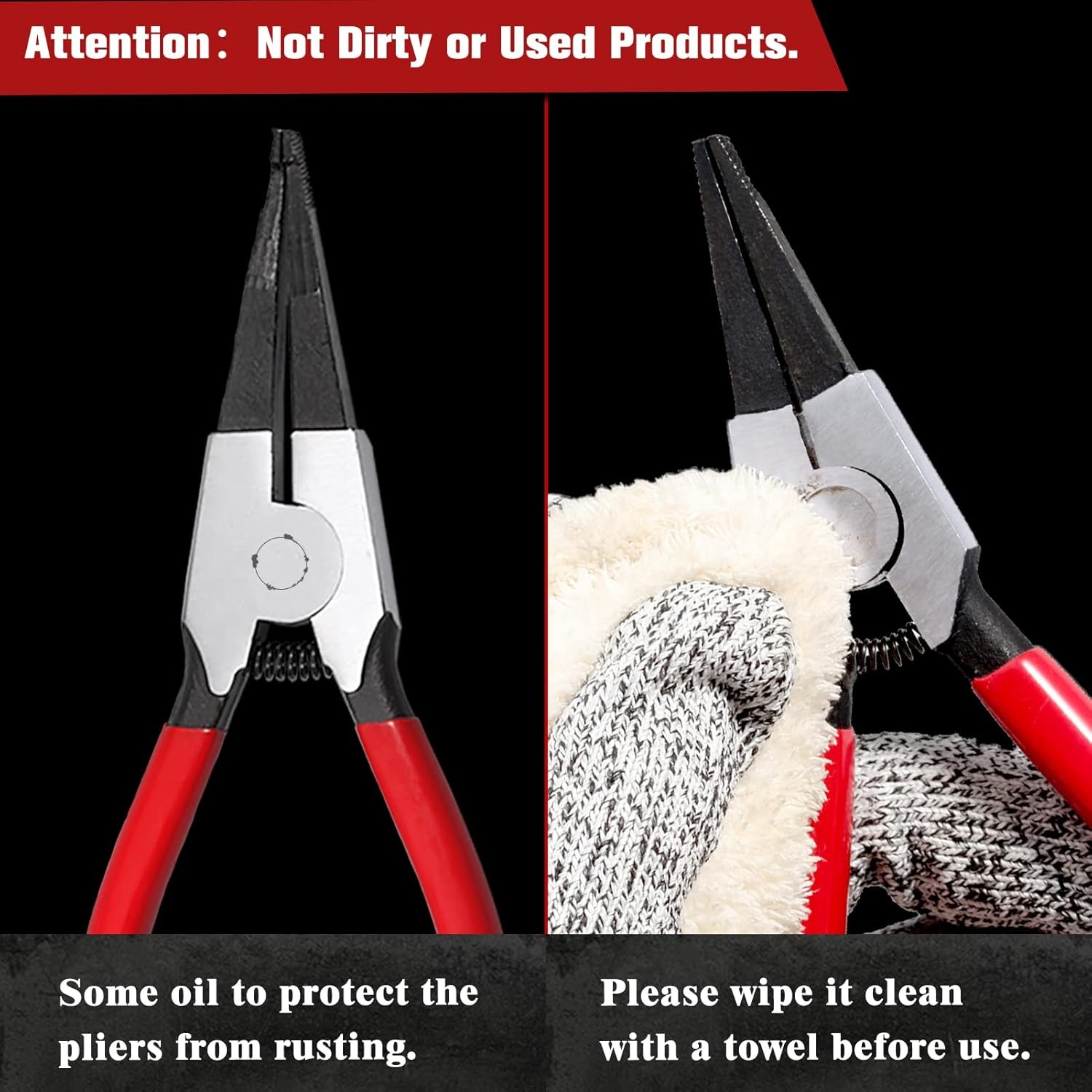 Lock Ring Pliers Set Flat Snap Ring Pliers Special Circlip Pliers Reverse Pliers