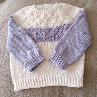 Must have! Pullover ca. Gr. 116 für Beide        handgestrickt  Einzelstück