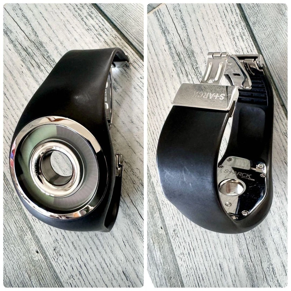 Montre Fossil STARCK en acier inoxydable numérique noire sans boîte - Photo 3/4