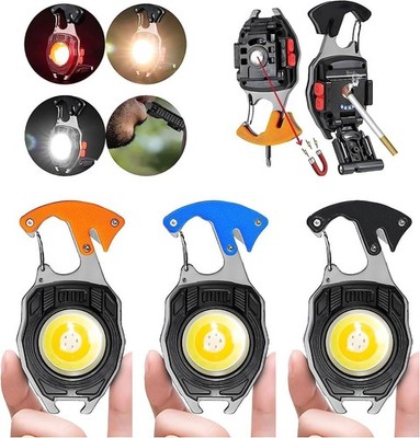 Powerful Beast Multifunction Keychain Flashlight 6 Modes Rechargeable Lighter