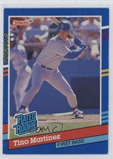 1991 Donruss Rated Rookie Tino Martinez (2 Yellow Stripes on Card Right) 1p00. rookie card picture
