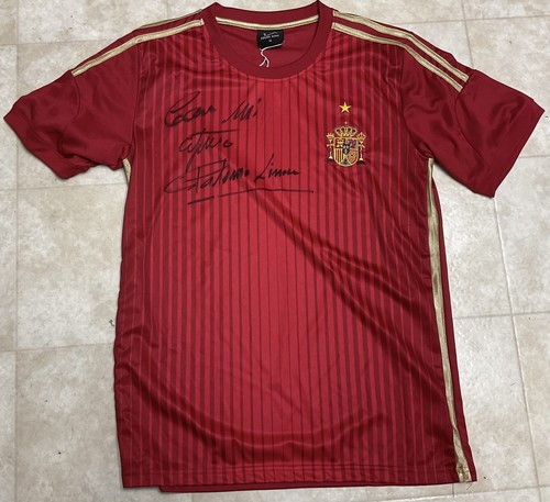 Spain Soccer Jersey Autographed Signed By Spanish Bullfighter Palomo Linares