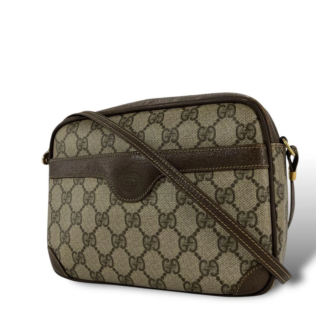 Sac bandoulière Gucci GG Supreme imbriqué authentique état d'usage