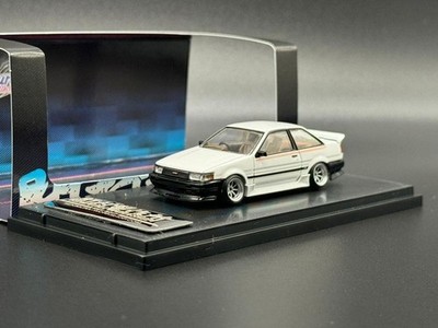 Toyota AE86 Levin 1/64 White Drift Model Car with Original Box