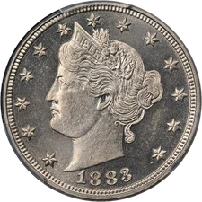 1883 Liberty V Nickel No Cents Proof PCGS PR65 Cameo Superb Eye Appeal