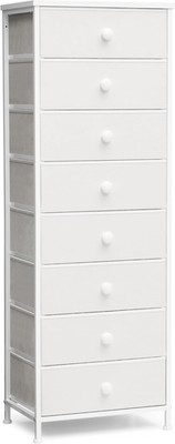 8-Drawer Tall Fabric Storage Dresser - Stylish Organizer for Home & Nursery