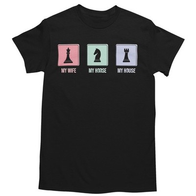 Schach T-Shirt Herren Chess Spieler Geschenk Strategie Hobby Shirt
