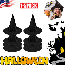 5PCS Witch Hat Black Men Women Adult Halloween Fancy Dress Party Costume Cap USA