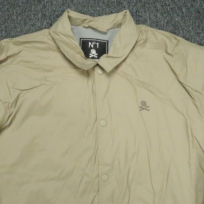Adidas x Neighborhood Jacket Mens Medium Brown Tan Snap Originals