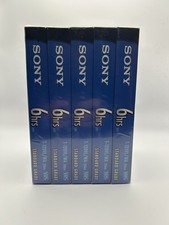 Sony Black VHS 6 Hours T-120 - 5 Pack BRAND NEW Sealed