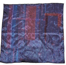 Volcom Blue and Red man's Handkerchief. Satin. 16.5"