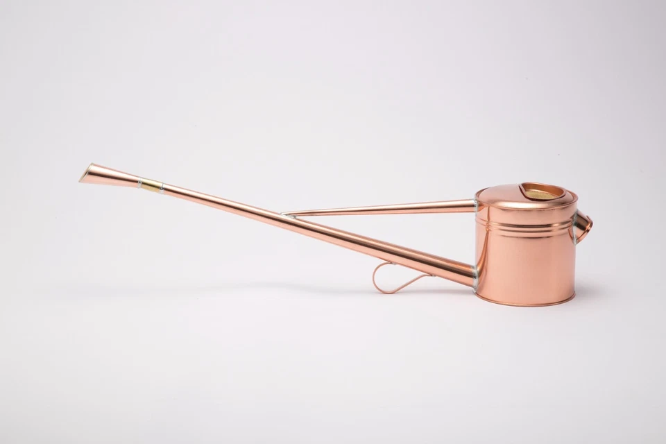 Lata de riego de cuello largo de cobre Negishi Industry No. Bonsai y rosa de riego de 2" Foto 2 de 4