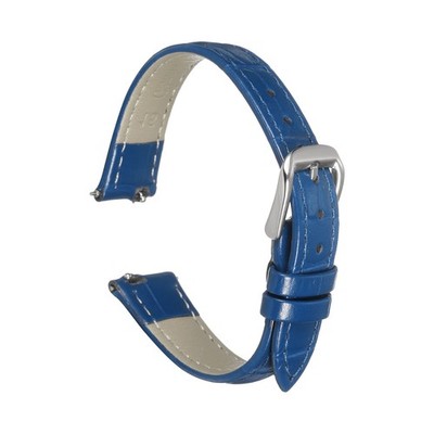 Uhrenarmband Echtleder 15mm blau für Quick Release