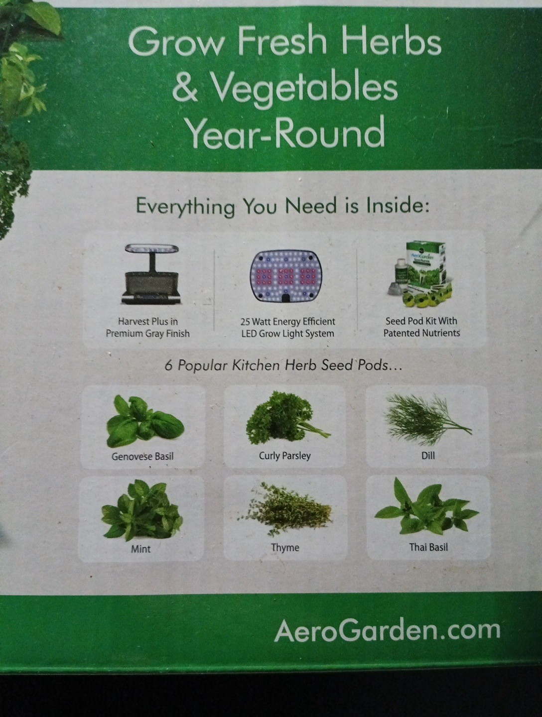 Miracle-Gro AeroGarden Harvest Plus Smart Countertop Garden 100643 BRAND NEW!