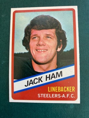 1976 JACK HAM WONDER BREAD FOOTBALL CARD PITTSBURGH STEELERS HALLOF FAMER NM/MT