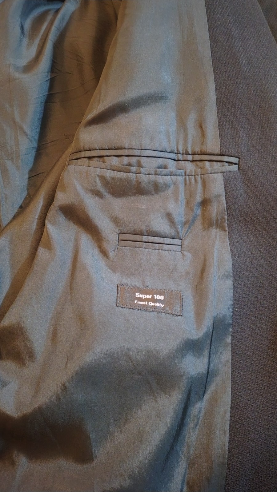 Boss Hugo Men 44 Rare Black Jacket Virgin Wool image 8