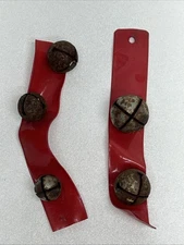Vintage Five Sleigh Bells on Vinyl Straps