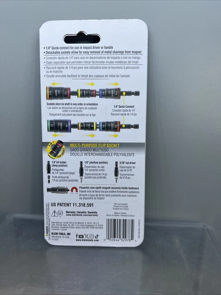 KLEIN TOOLS 32933KIT 7 In 1 IMPACT FLIP SOCKET SETS SAE + 6 IN 1 METRIC - Image 4 of 4