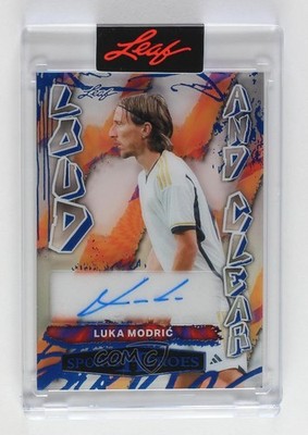 2026 Leaf Sports Heroes Dark Blue Prismatic 4/4 Luka Modric Modrić Auto 17uv