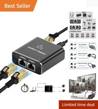 Gigabit Ethernet Splitter 1-2, 1000Mbps High-Speed USB Powered RJ45 Adapter