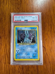 Pokemon Suicune Neo Revelation Unlimited Holo Rare #14 PSA 8