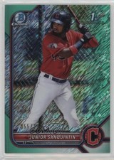 2022 Bowman Chrome Prospects Aqua Shimmer Refractor /125 Junior Sanquintin 14mx