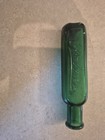 Antique SOLON PALMER Perfume Bottle Emerald Green Glass Embossed Script Vintage — photo 2