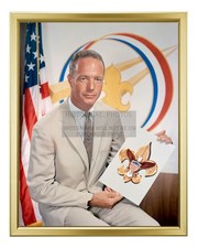 SCOTT CARPENTER NASA ASTRONAUT BOY SCOUT EMBLEM 1962 8X10 GOLD FRAMED PHOTO