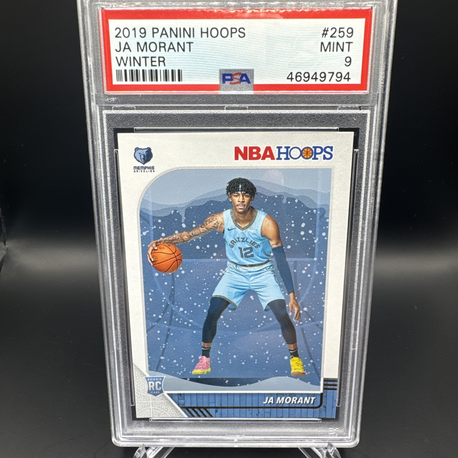 2019 PANINI HOOPS 259 - JA MORANT - WINTER RC PSA 9 MINT🚀🔥💥