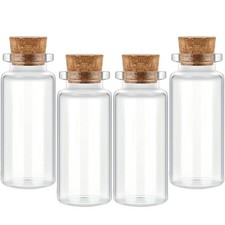 4pcs 30ml / 1 oz. 4pcs Mini Glass Bottles with Cork, Potion Bottles, Message ...