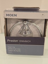 MOEN Preston Towel Ring in Chrome Model: DN8486CH, New In Box