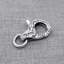 925 Sterling Silver Vintage Style Floral Lobster Clasp for Bracelet Necklace