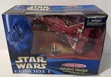 Star Wars Episode I Action Fleet Republic Cruiser Qui-Gon Jinn 1998 New Sealed