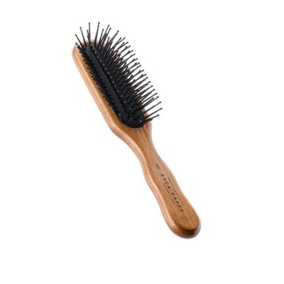 ACCA KAPPA Classic Rectangular Brush   Pom Pins with Kotibé Wood and