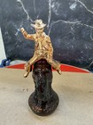 Avon Collectible 8” Tall Amber Bucking Bronco Rider Horse After Shave Arm Broke — photo 1