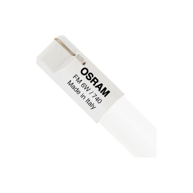 Tube fluorescent OSRAM LUMILUX T2 FM 6W 740 blanc de 22 cm avec culot W4.3