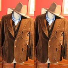 Corduroy Men's Suits Vintage Prom Party Winter Wedding Men Blazers Vest Pant