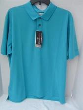 NEW MENS GRAND SLAM MOTION FLOW TAHITIAN TEAL GOLF SHIRT SIZE LARGE
