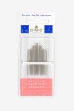 DMC 1765-5/10 Embroidery Hand Needles, 16-Pack, Size 5/10, Silver