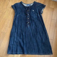 Burberry Blue Label Denim Dress Short Sleeve Knee Length ❤️ Time Sale