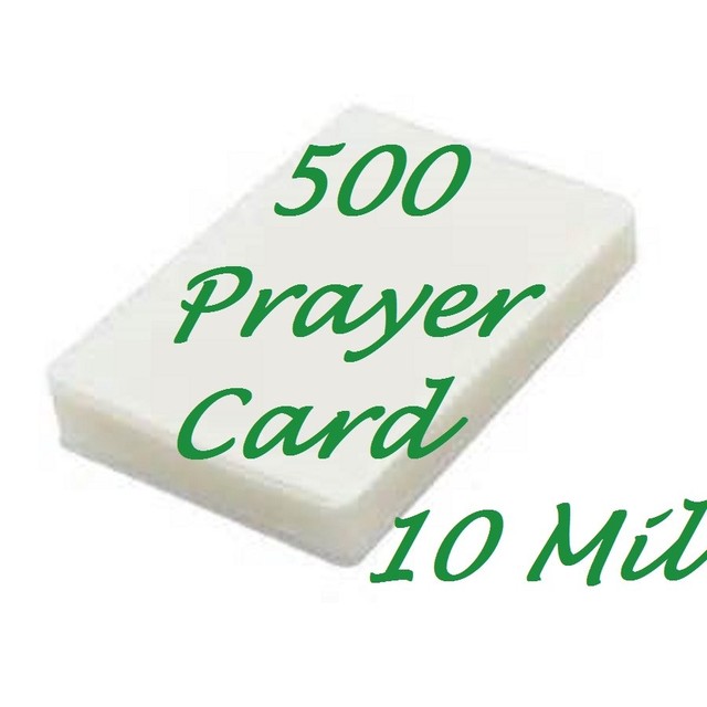 Prayer Card 500 10 Mil Laminating Pouches Laminator Sheets 23/4 x 41/