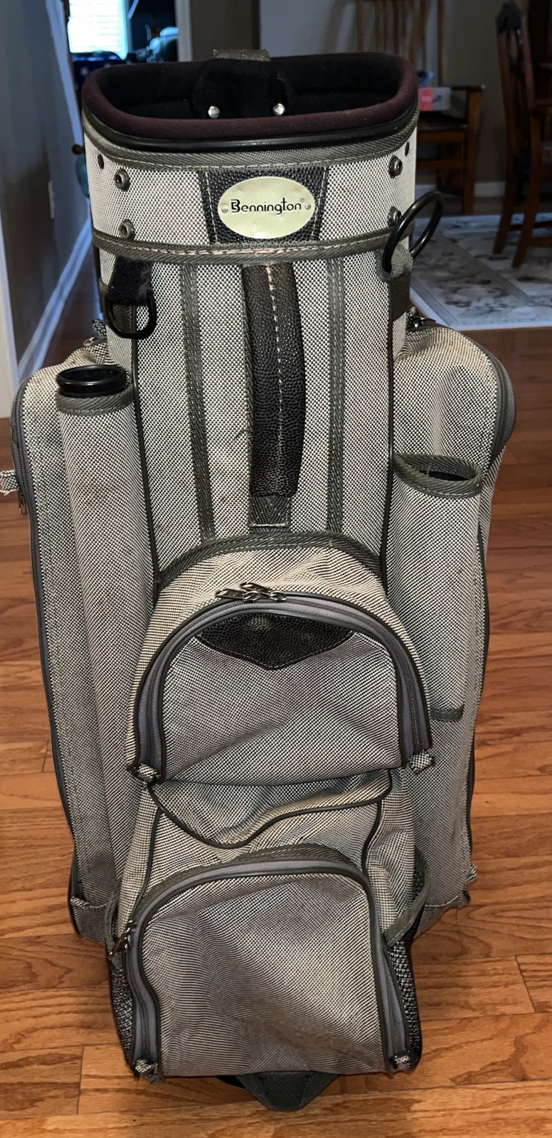 Bennington 14Way Golf Cart BagPutter WellCanvas/Leather TweedWith