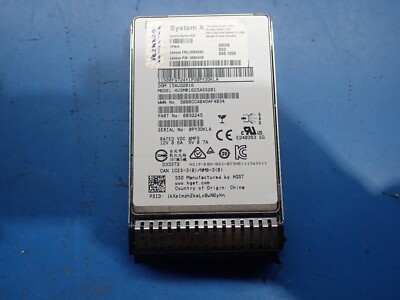 Lenovo 00NA685 250GB 12G SAS 2.5'' G3HS SSD Internal Solid State Disk Drives
