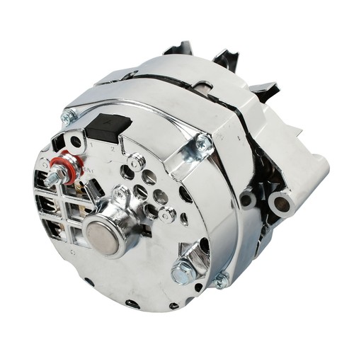 Alternador de aluminio cromado 150 amperios 1 o 3 cables 37293 para GM Chevy 10SI/10DN/12SI - Imagen 4 de 8