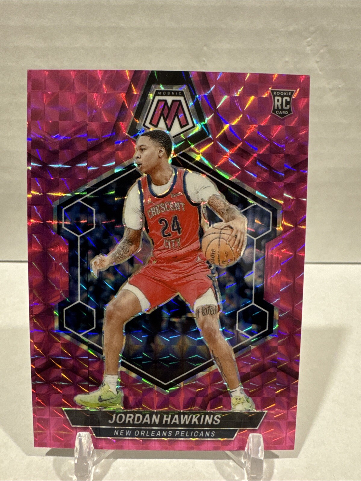 2023-24 Panini Mosaic Basketball Jordan Hawkins Rookie RC #243 Pink Prizm /149