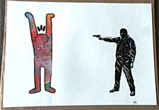 You Haring a Laugh? Unique Edition Poster Screen Print xx/1 Lewis Bannister