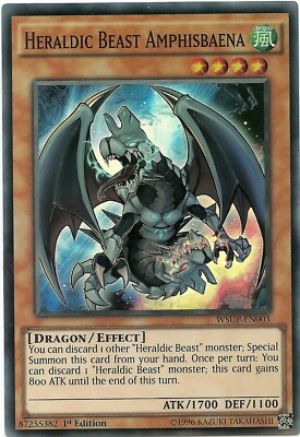 Heraldic Beast Amphisbaena WSUP-EN003 Super Rare Yu-Gi-Oh Card 1st New | eBay Heraldic Beast Amphisbaena WSUP-EN003 Super Rare Yu-Gi-Oh Card 1st New | eBay