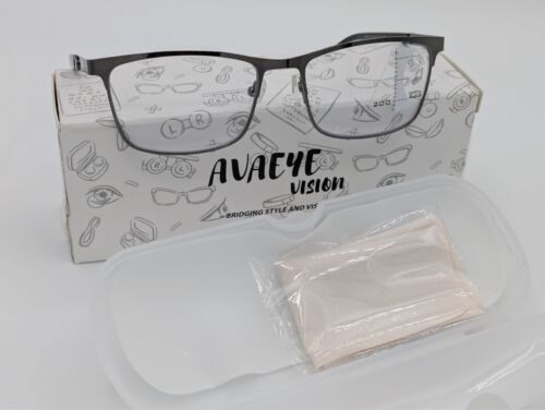 Multifocal Progressive Metal Reading Glasses Blue Light Blocking Readers Grey
