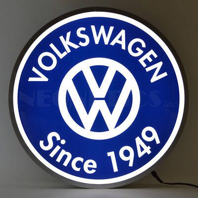 VW Volswagen LED garage office wall lamp light Bug Beetle Van Bus Opti Neon OLP
