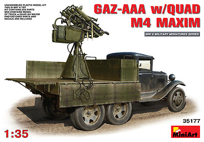 #ad MiniArt 1 35 35177 WWII Soviet Red Amry GAZ AAA w QUAD M4 MAXIM $62.65